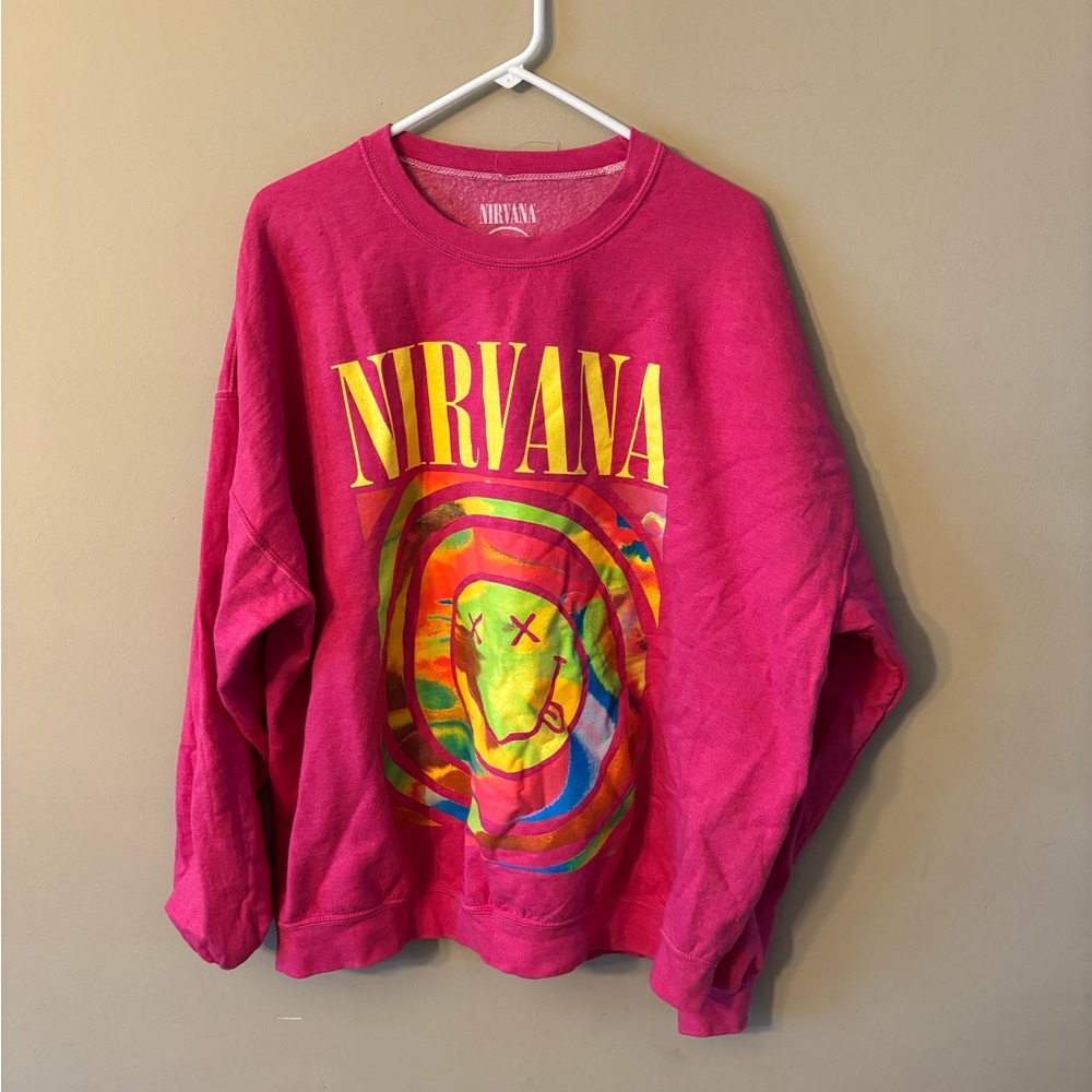 Nirvana Pink Graphic Sweatshirt